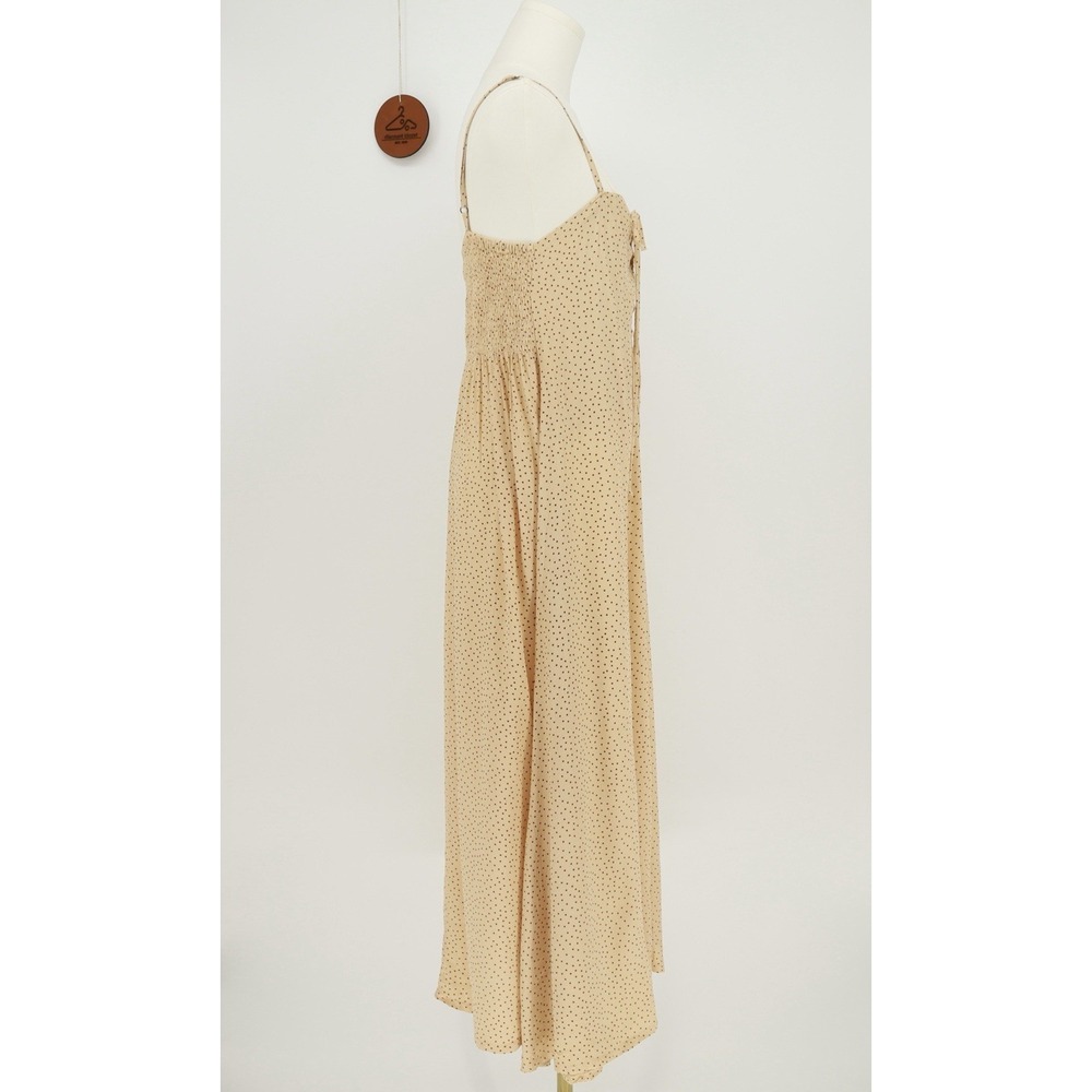 Faithfull the Brand Mirador Midi Dress Rossi Print Size 10 Polkadot Lace Up - Picture 2 of 12